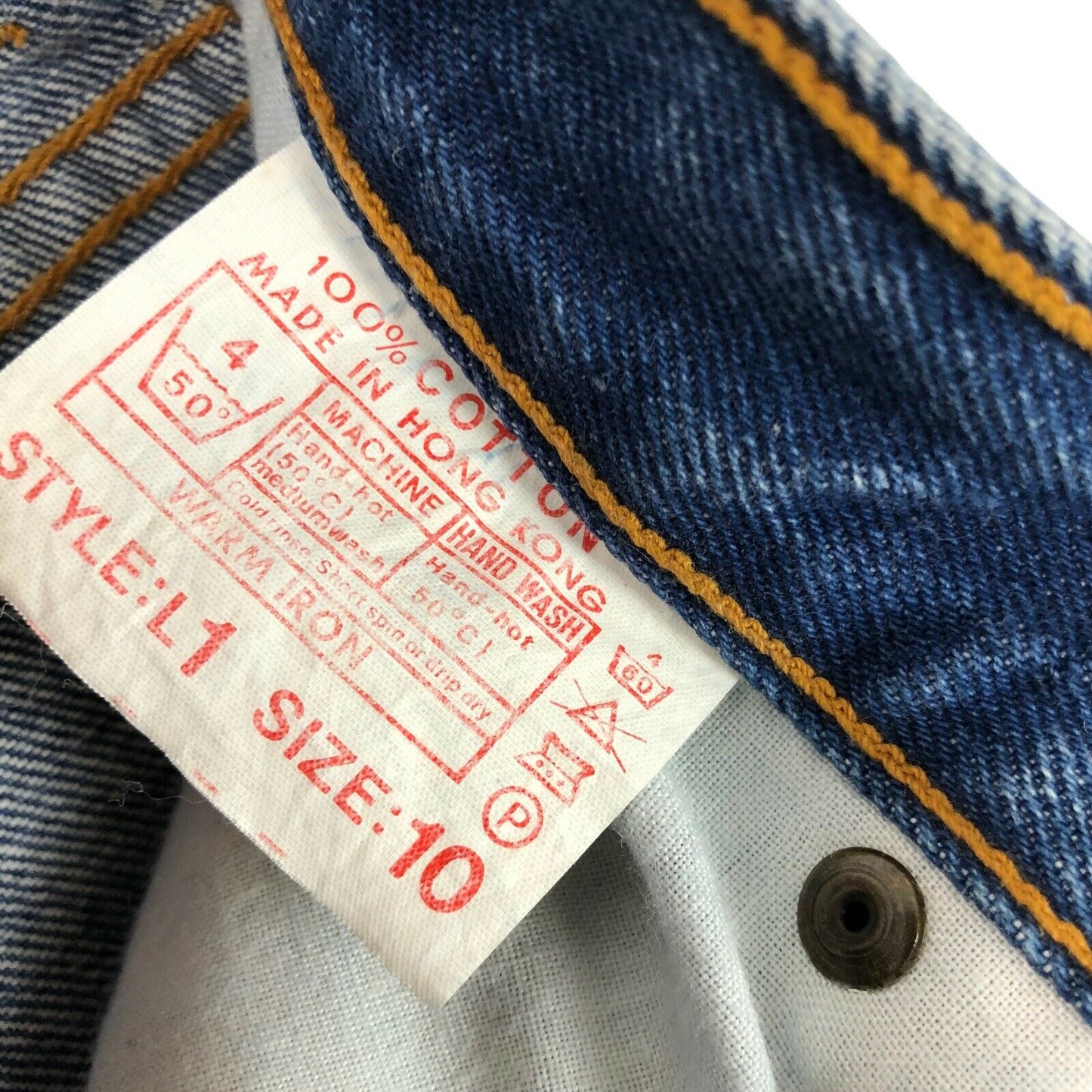 Vintage Visage Rita 80’s Denim Jeans Made In Hong Kong 25w 33l