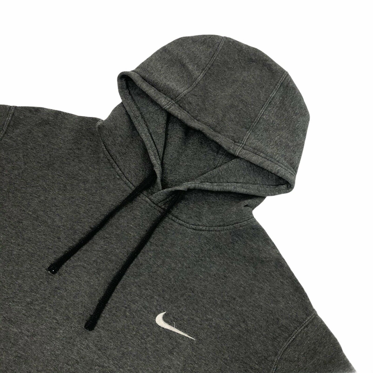 00's Nike Hoodie Mens XL Dark Grey Embroidered Swoosh Logo Pull Over