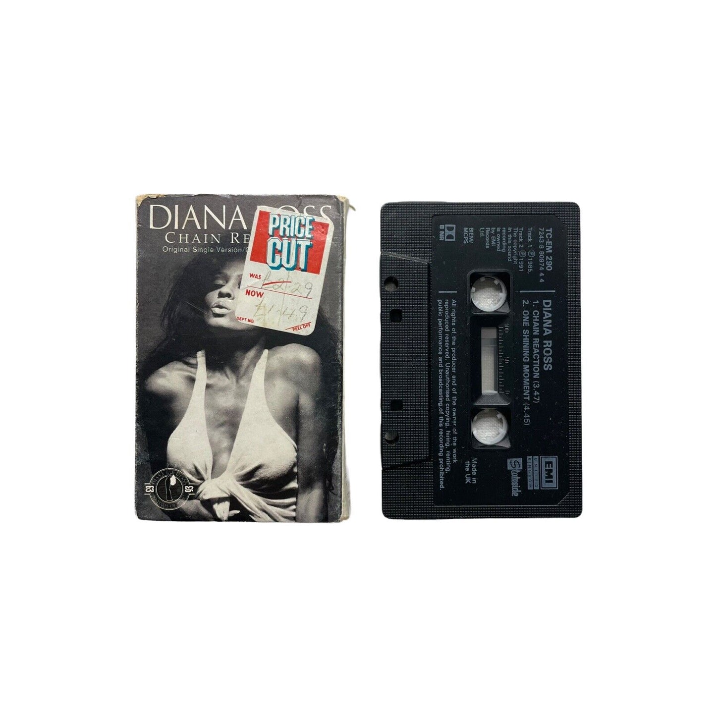 1993 Dianna Ross Chain Reaction Cassette Tape Made In UK EMI Records