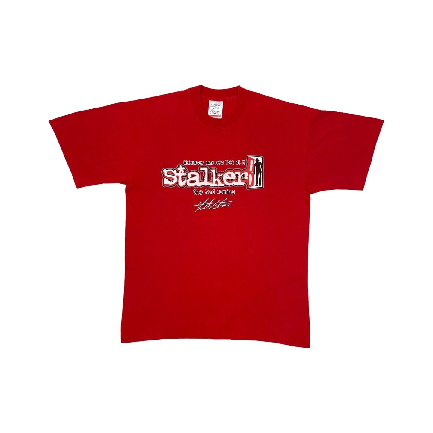 Vintage Walker England T-Shirt Men’s Large Red Screen Stars