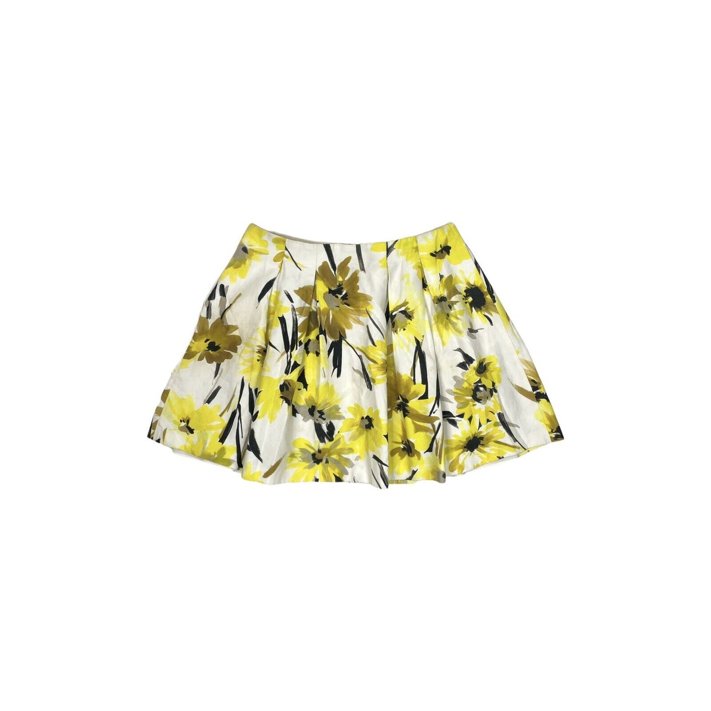 Alice + Olivia Floral Skirt White And Yellow 27w US4