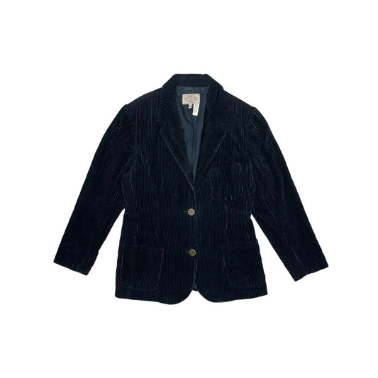 Vintage Armani Corduroy Jacket Womens UK12 Navy Blue