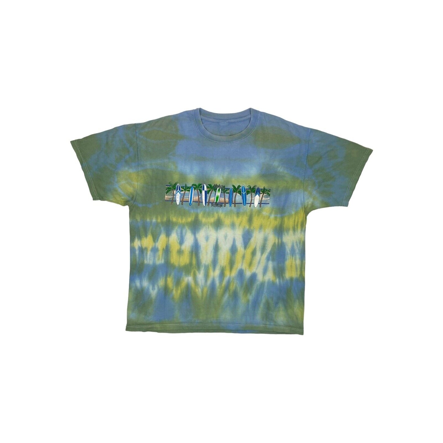 Vintage Hawaii Tie Dye T-Shirt Mens Large Surf Graphic Print