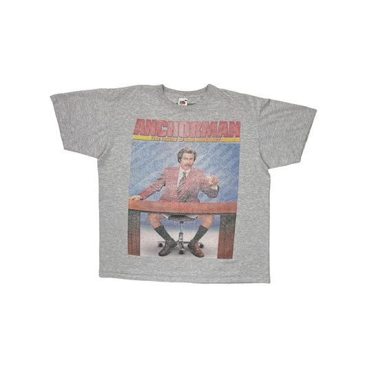 2013 Anchorman T-Shirt Grey Mens XL The Legend Of Ron Burgundy Film Will Ferrell