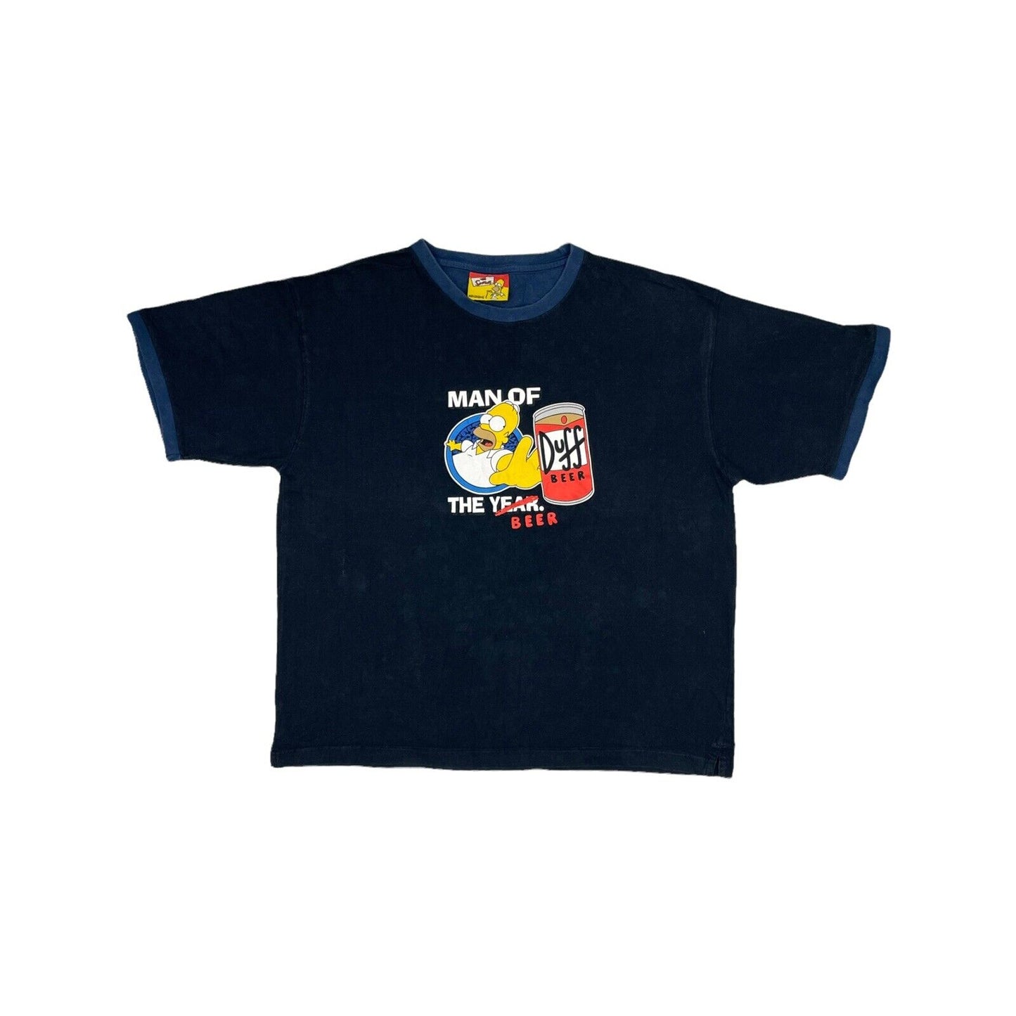 2003 The Simpsons T-Shirt Mens Large Navy Blue With Graphic Print Homer Simpson