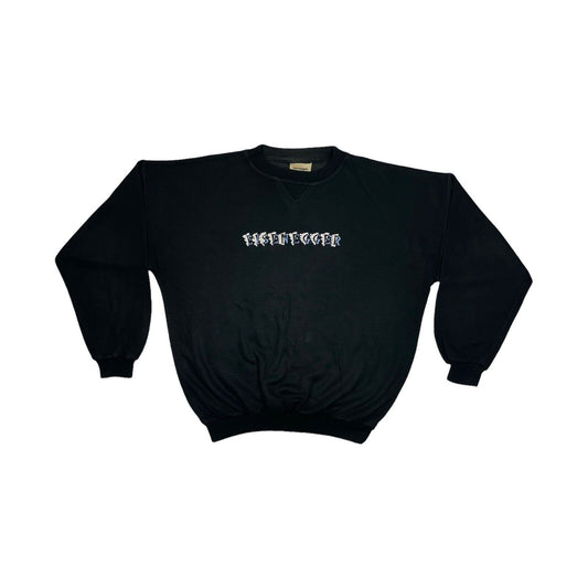 Vintage Eisenegger Crew Neck Jumper Black Mens XL Embroidered Made In UK