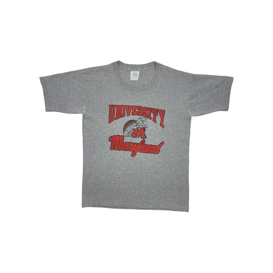 80’s Maryland University T-Shirt Grey Mens Medium Graphic Print Terrapins