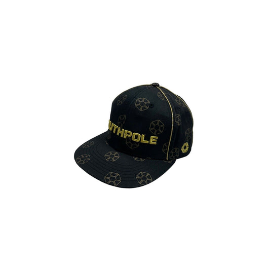 Vintage Southpole Fitted Cap Size 7 5/8 Black And Gold