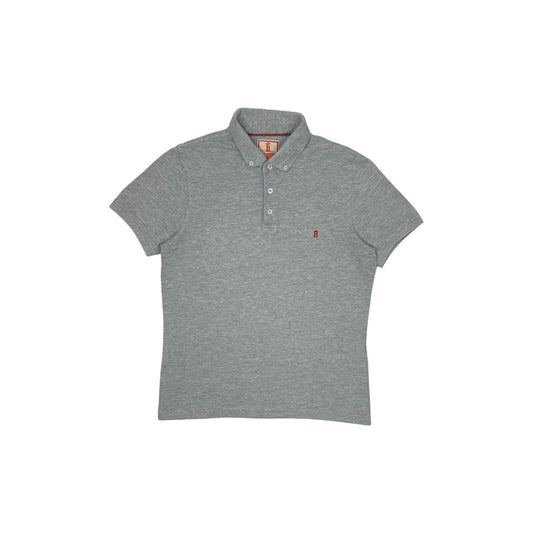 Baracuta Grey Polo Shirt Mens Medium Embroidered