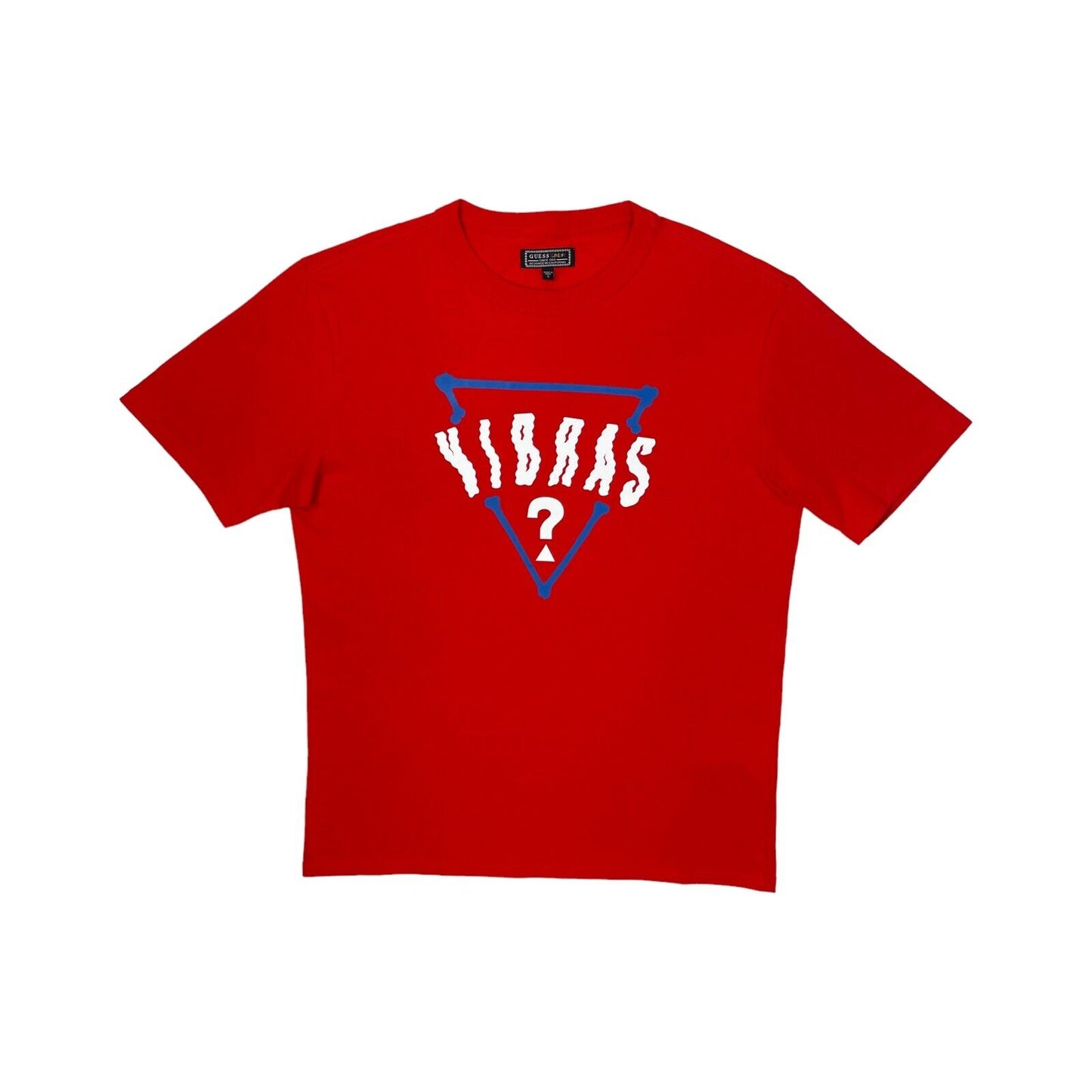 Guess x J Balvin Vibras T-Shirt Red Mens Small With Graphic Print