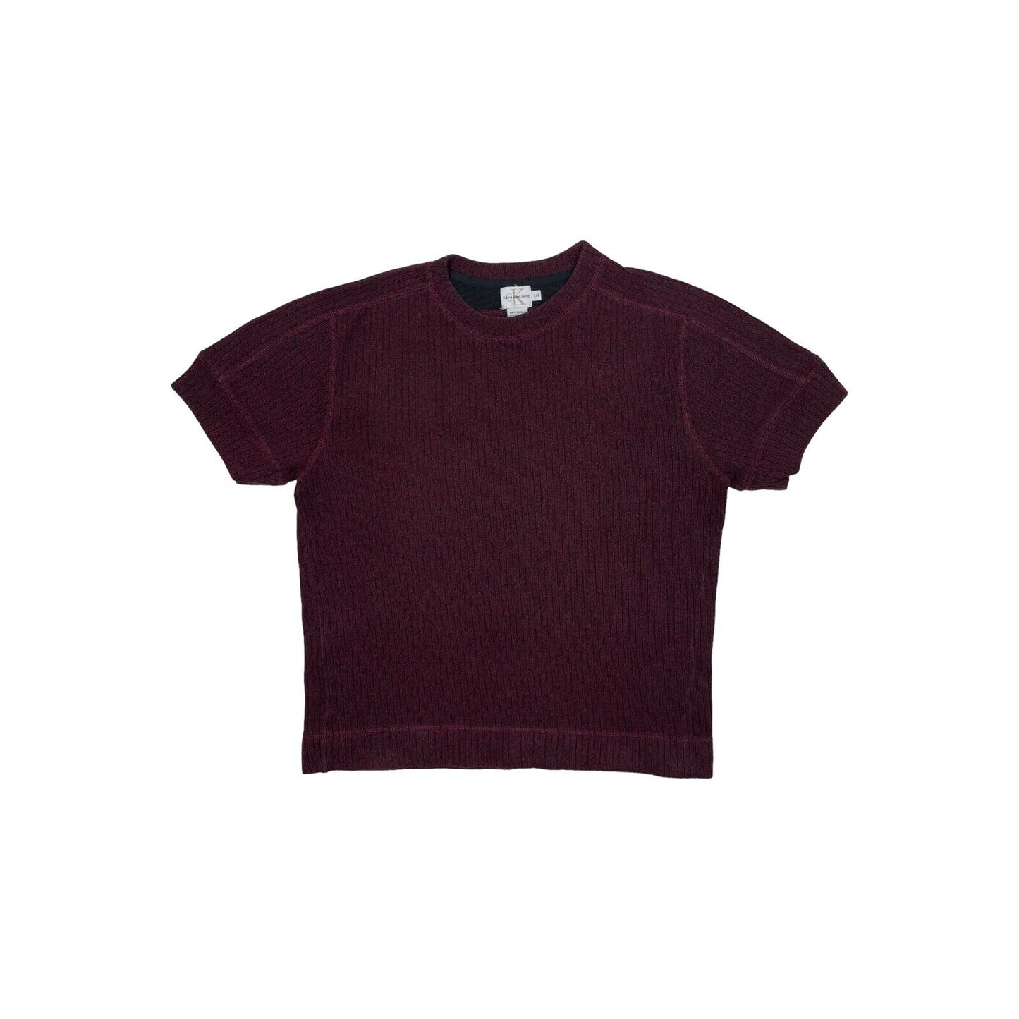 Vintage Calvin Klein Heavyweight T-Shirt Mens Large Maroon