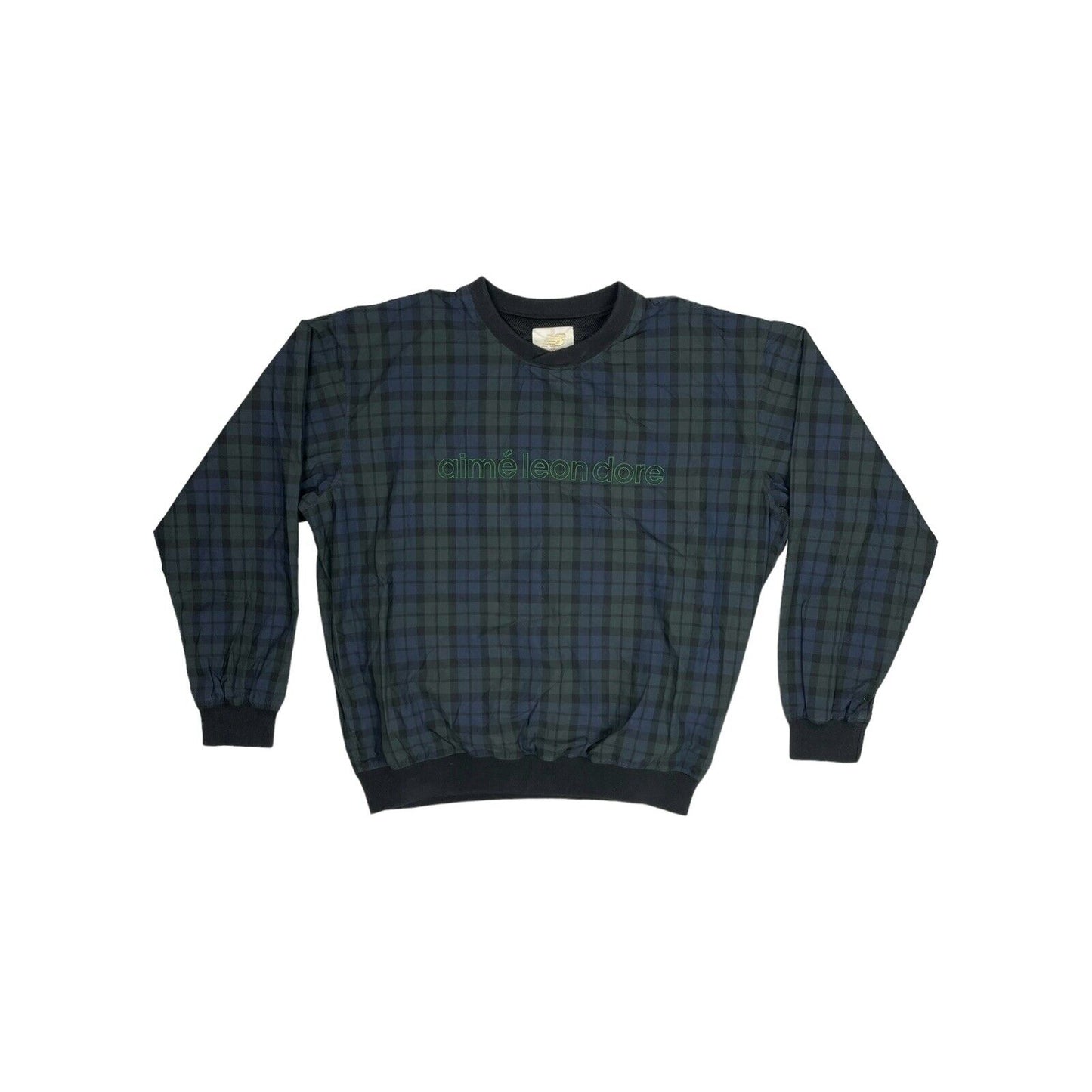 Aime Leon Dore New Balance 991 Nylon Pull Over Plaid Check Green Mens Small