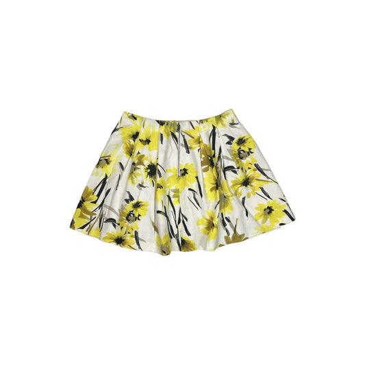 Alice + Olivia Floral Skirt White And Yellow 27w US4