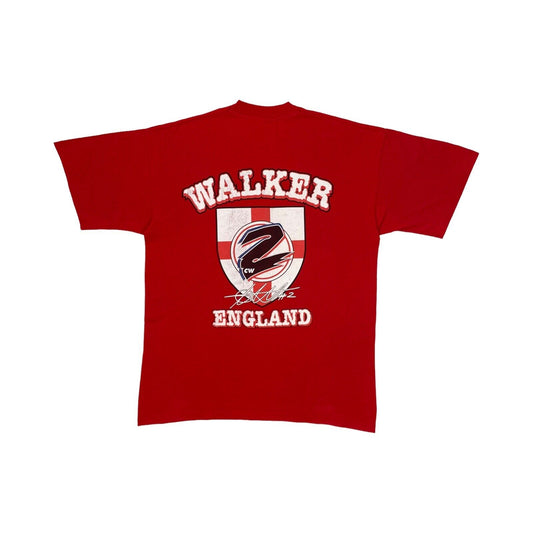 Vintage Walker England T-Shirt Men’s Large Red Screen Stars