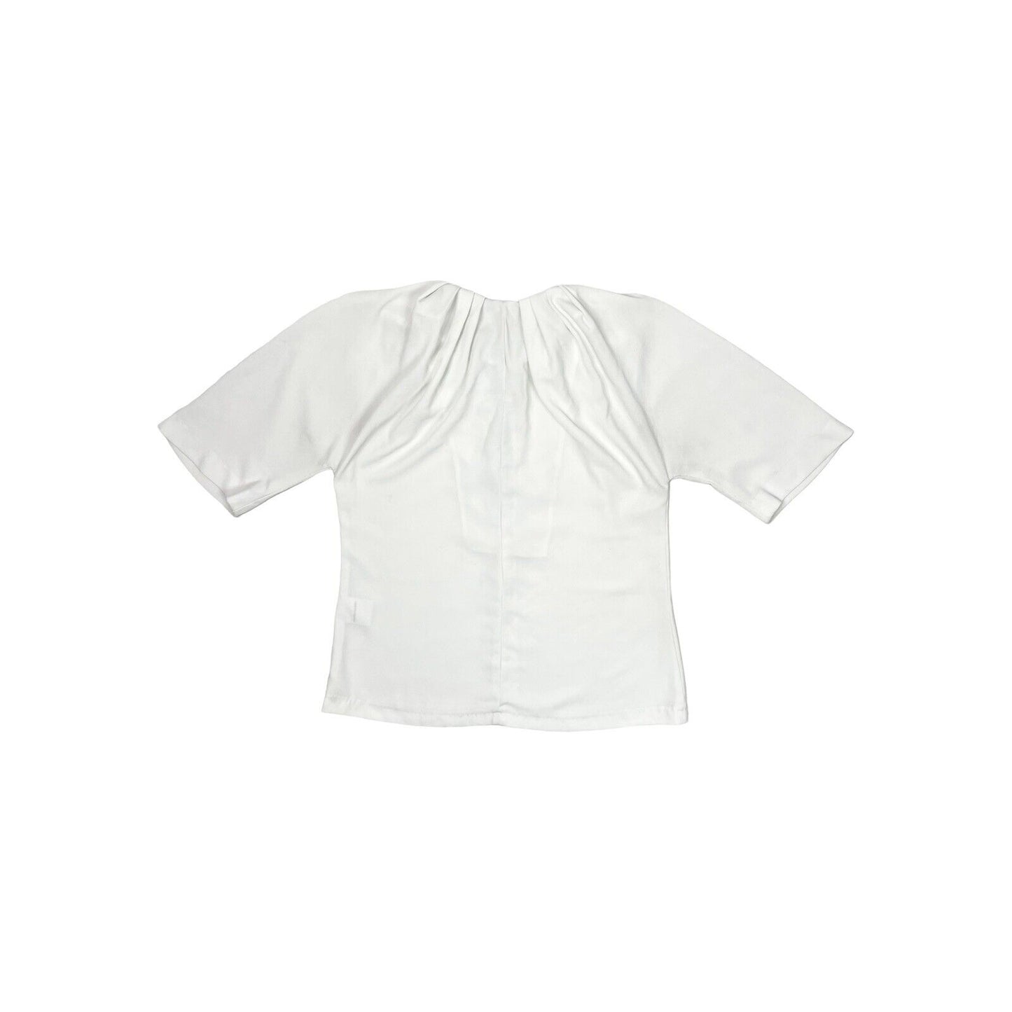 Heaven Please Ruffled Zip Top White Womens Small Hong Kong Independent Brand