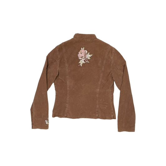 00’s French Connection Floral Corduroy Jacket Brown Womens UK14