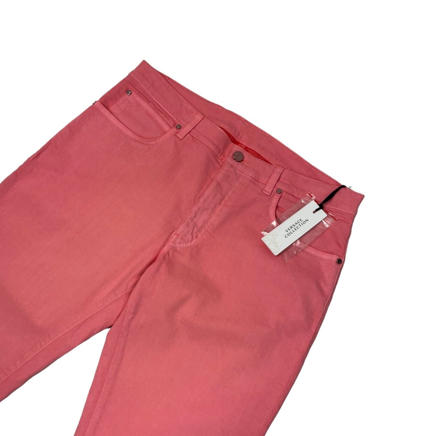 Versace Collection Slim Pink Trousers 34w 34l New With Tags