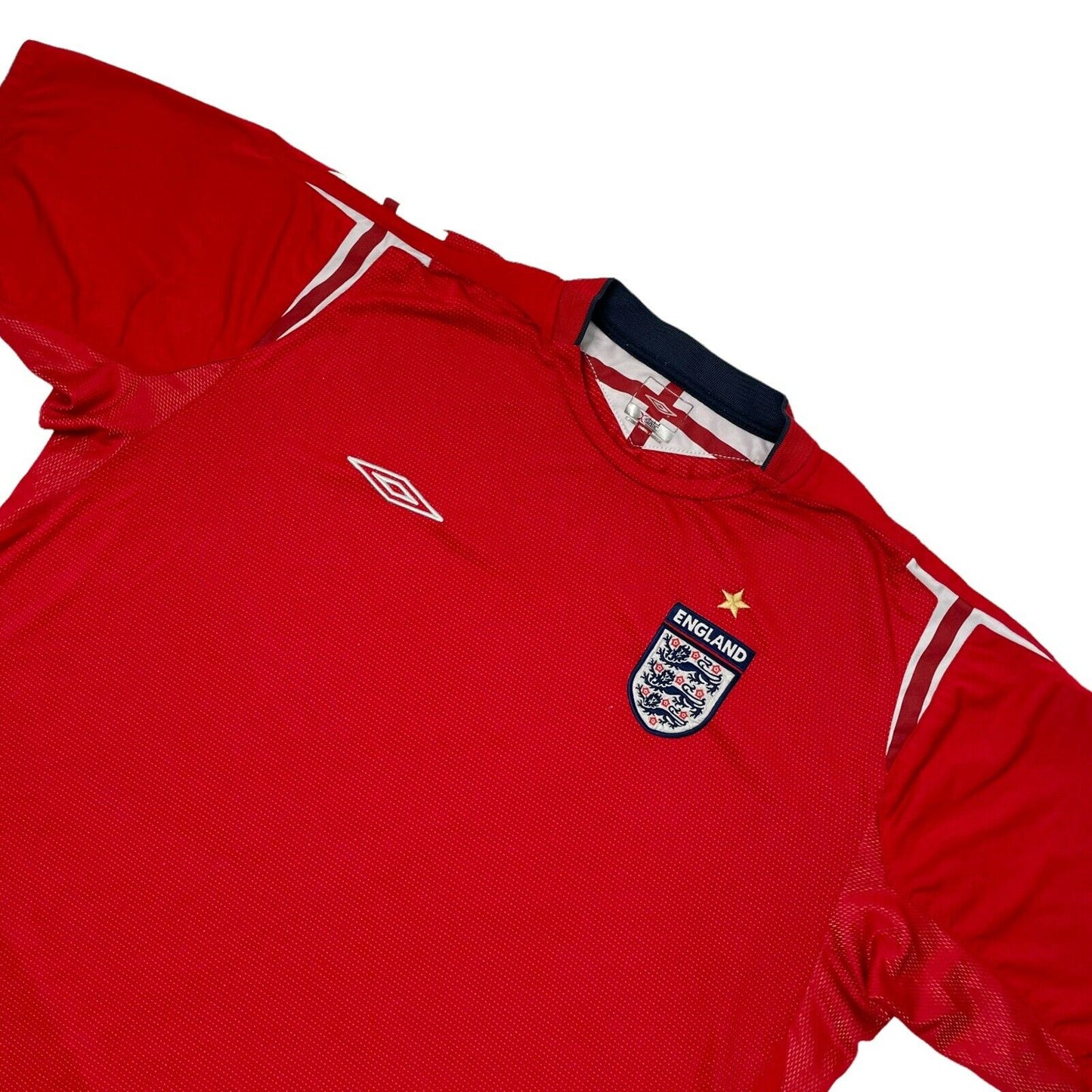 2004-2006 England Football Shirt Mens XXL Red Away Kit