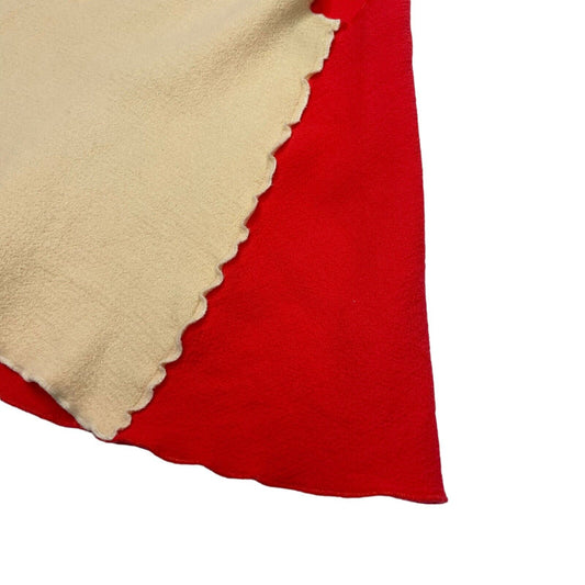Roksanda Ilincic Wool Top Women's Small Boxy Red And Cream