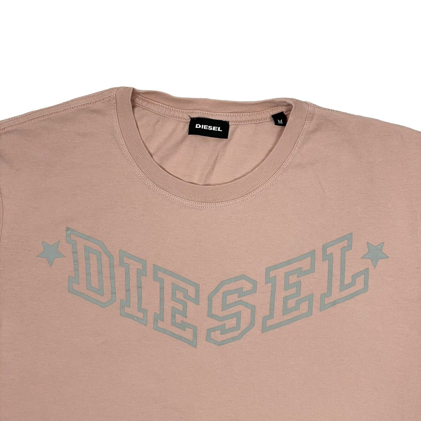 Diesel Star Logo T-Shirt Pink Mens Medium