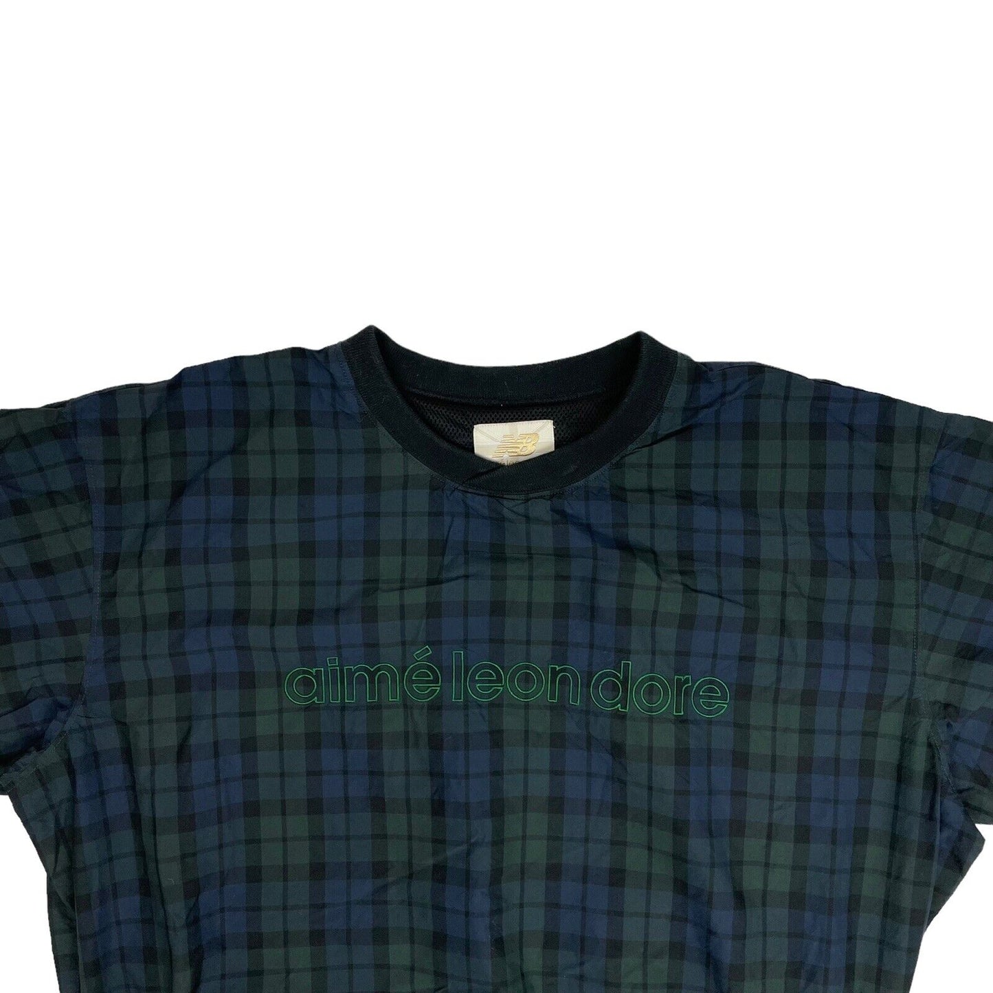 Aime Leon Dore New Balance 991 Nylon Pull Over Plaid Check Green Mens Small