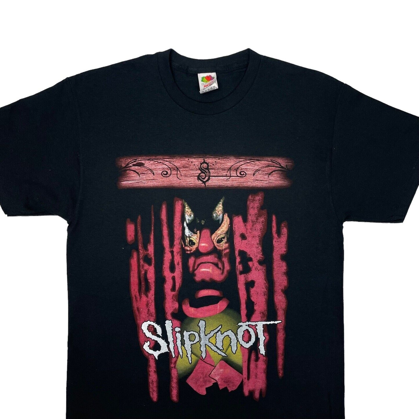 00’s Slipknot T-Shirt Black Mens Large Fruit Of The Loom Heavy Cotton