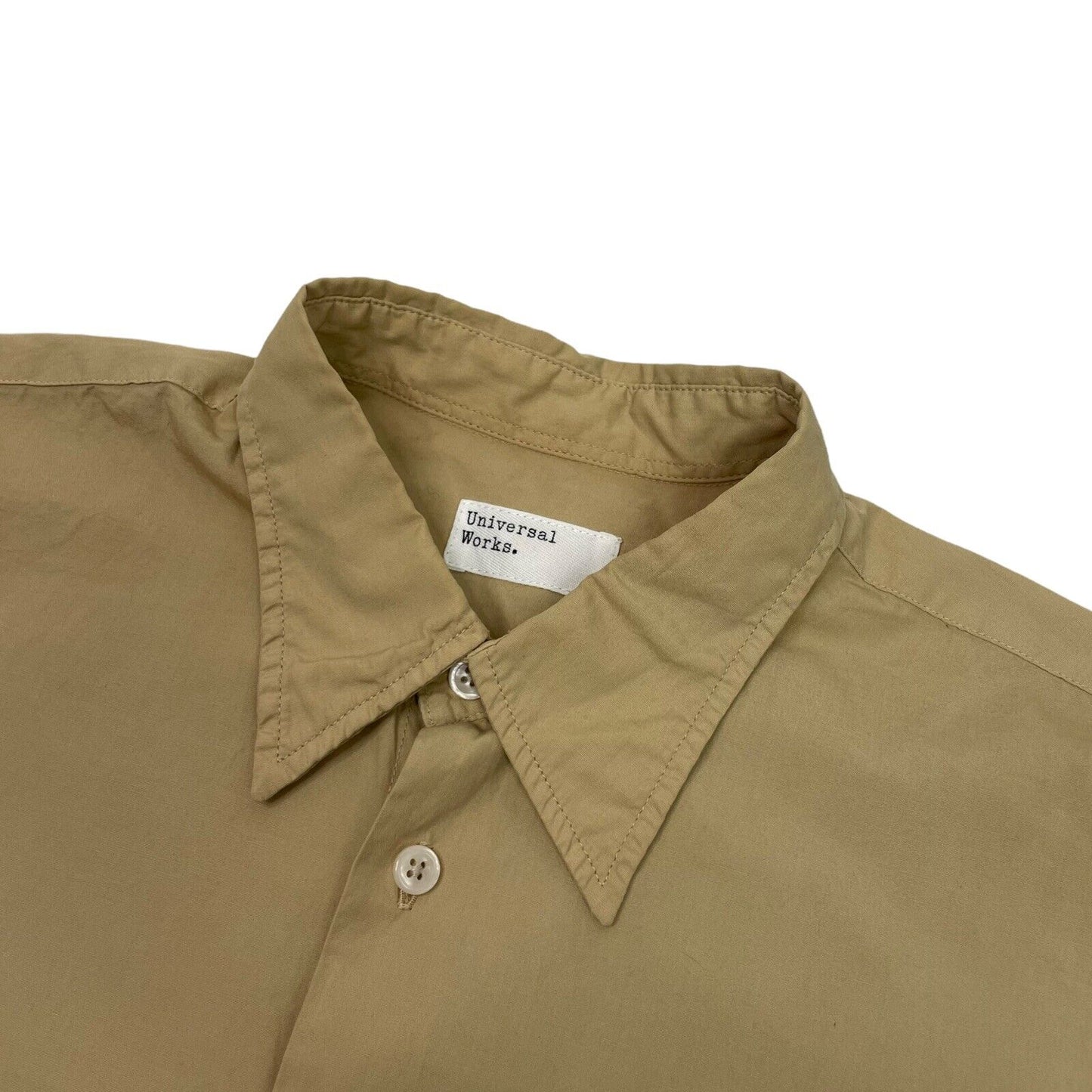 Universal Works Big Pocket Shirt Mens Small Brown Sand