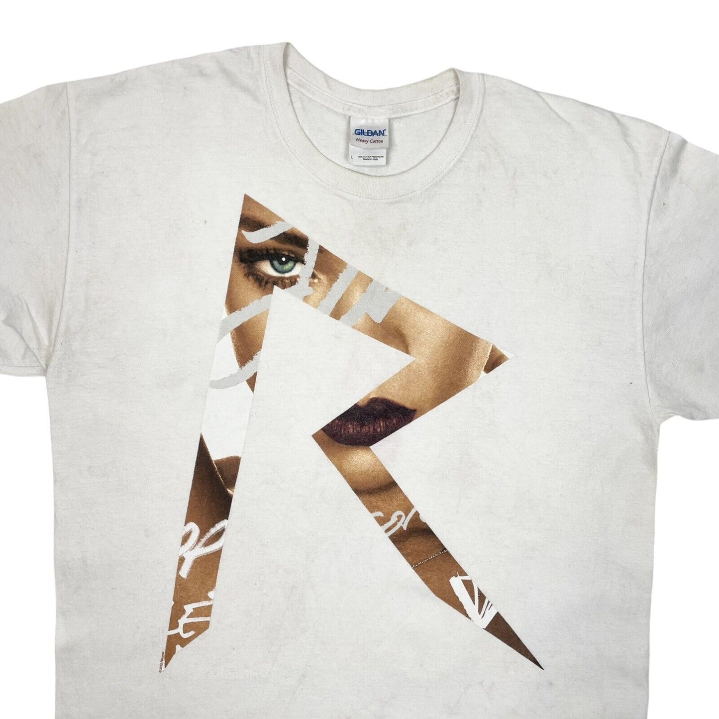 Official Rare 2012 Rihanna Unapologetic T-Shirt Mens Large White Graphic Print