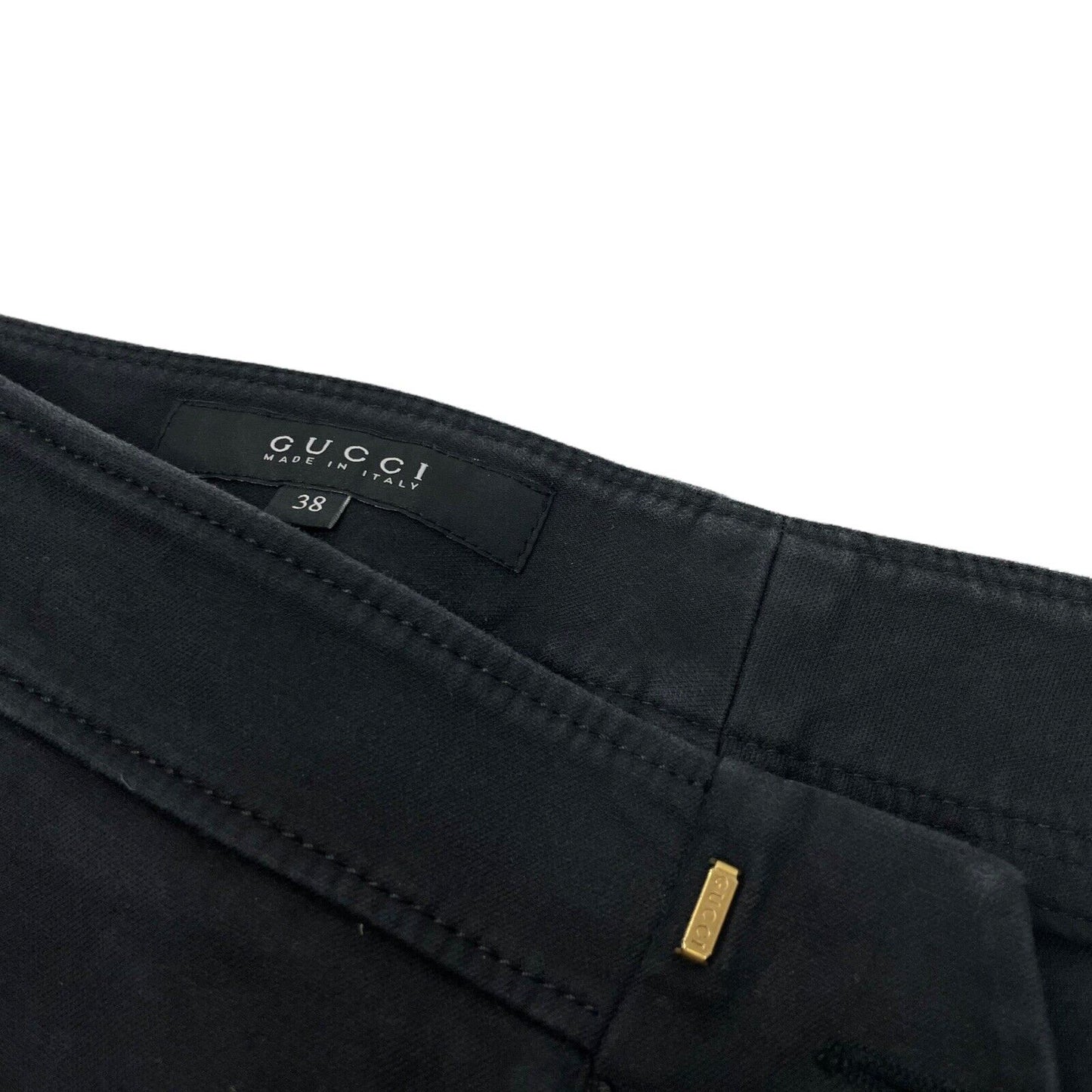 00’s Gucci Slim Fit Trousers Black 38IT Made In Italy 29w 27l