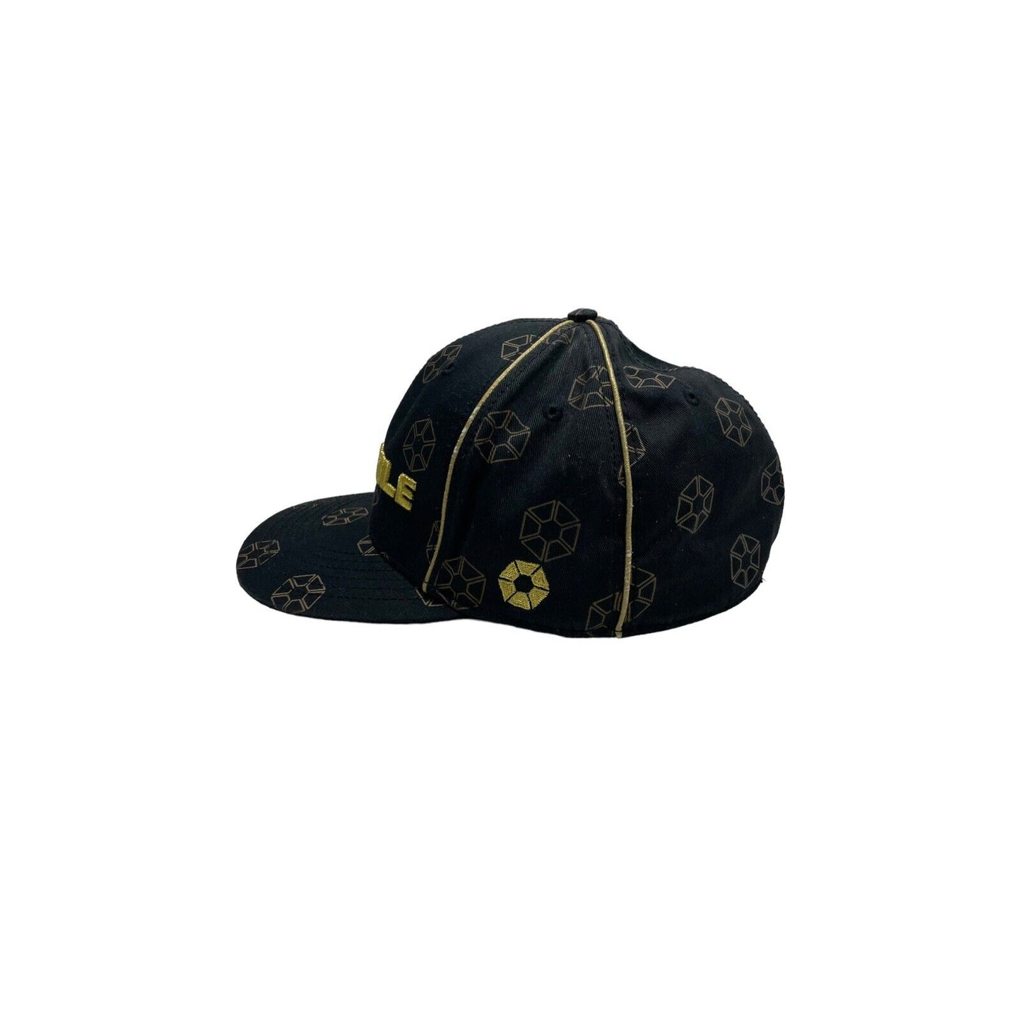 Vintage Southpole Fitted Cap Size 7 5/8 Black And Gold