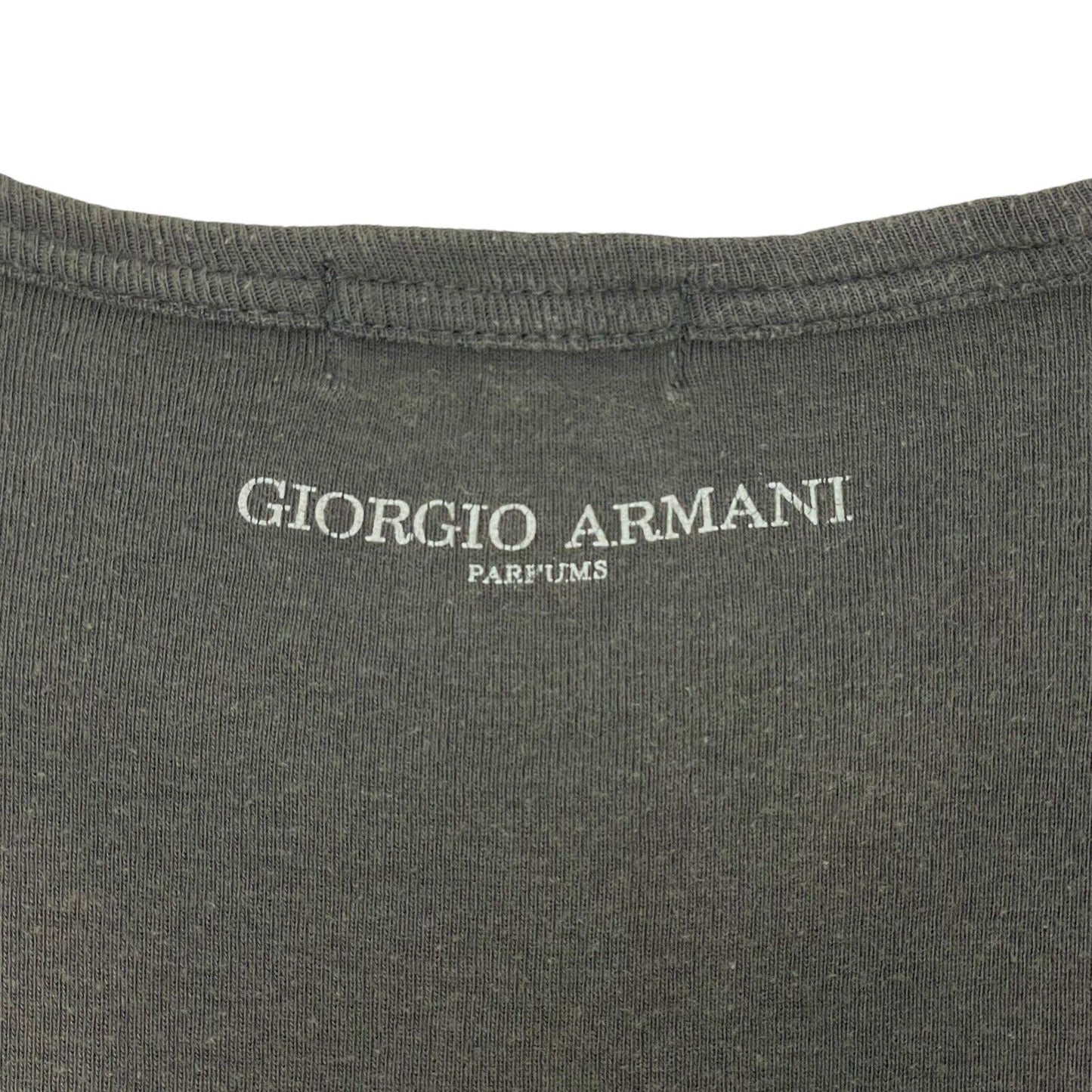 Vintage Georgio Armani T-Shirt Grey Mens Slim XL Made In Greece