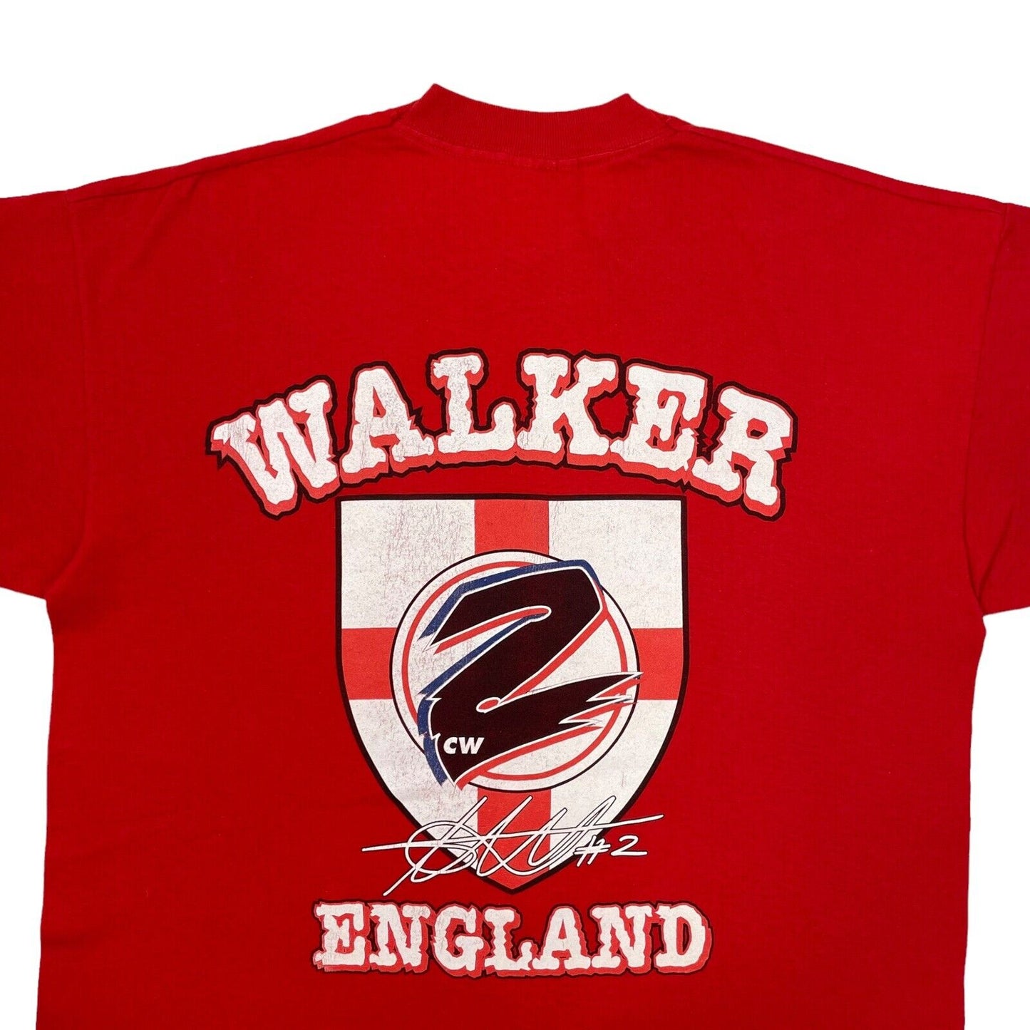 Vintage Walker England T-Shirt Men’s Large Red Screen Stars