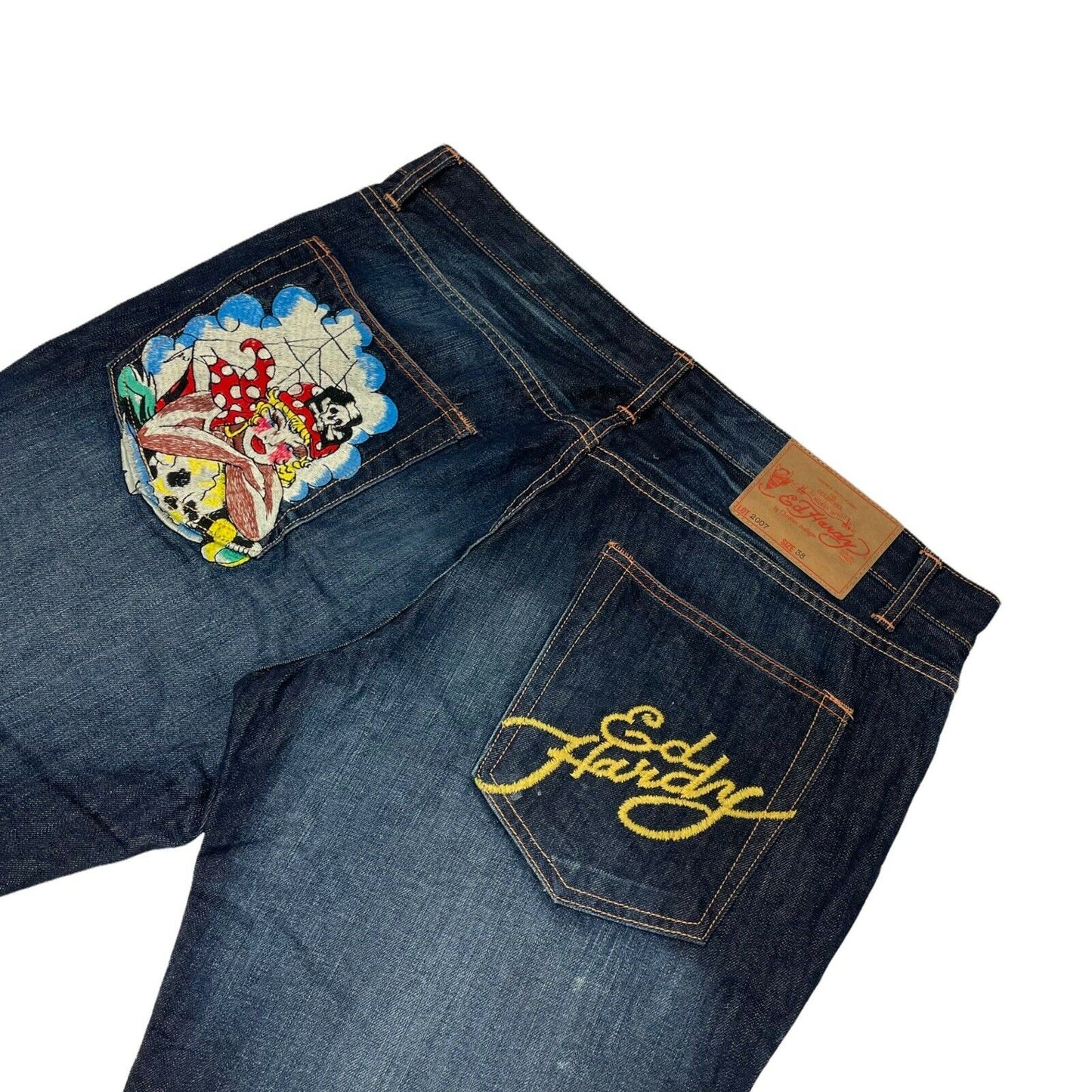 y2k Ed Hardy by Christian Audigier Jeans Embroidered Lot 2007 Men’s 38w 33l