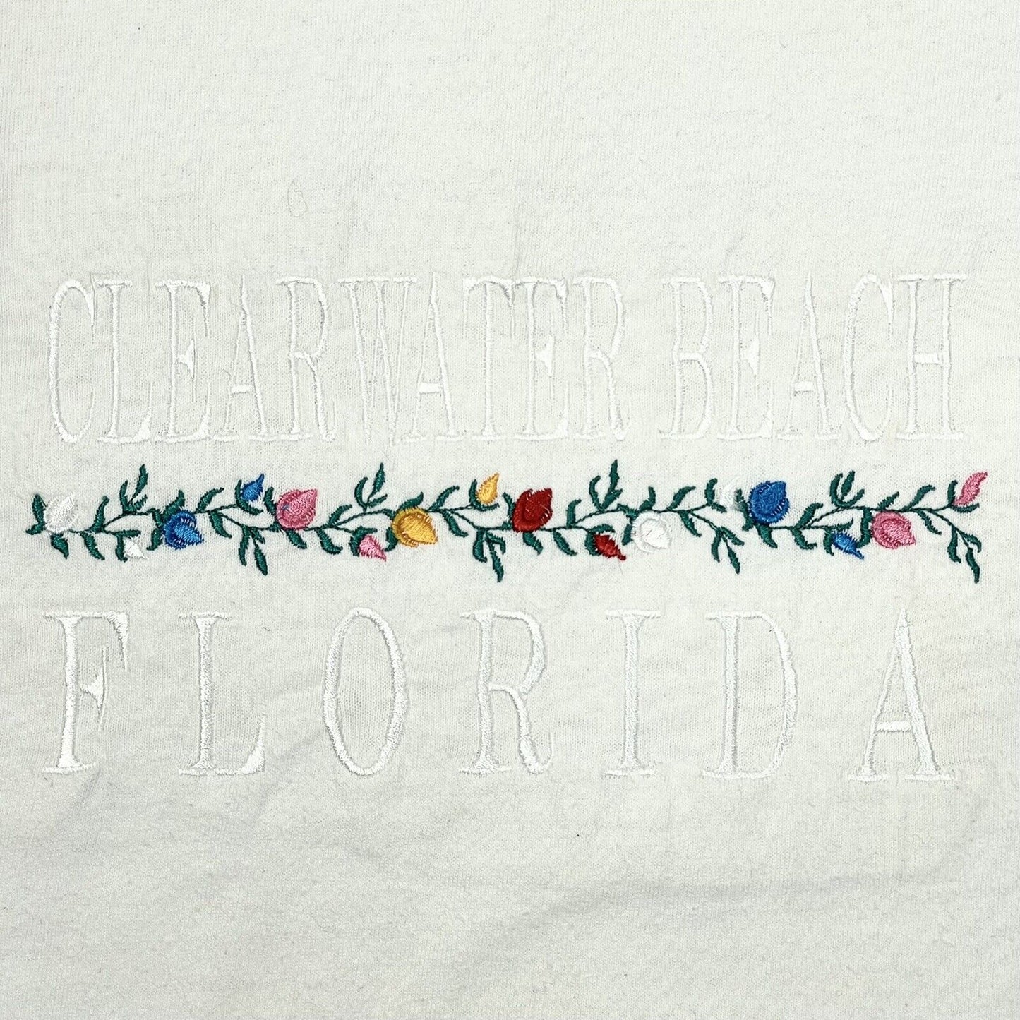 Vintage Florida Clearwater Beach T-Shirt Men’s Medium White Tultex 90’s