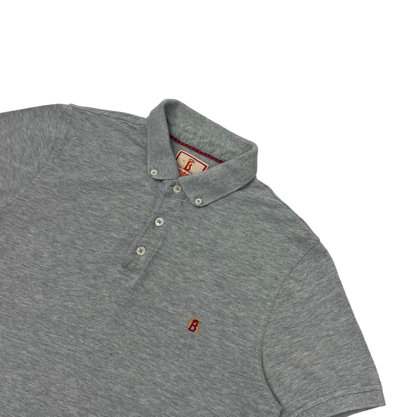 Baracuta Grey Polo Shirt Mens Medium Embroidered