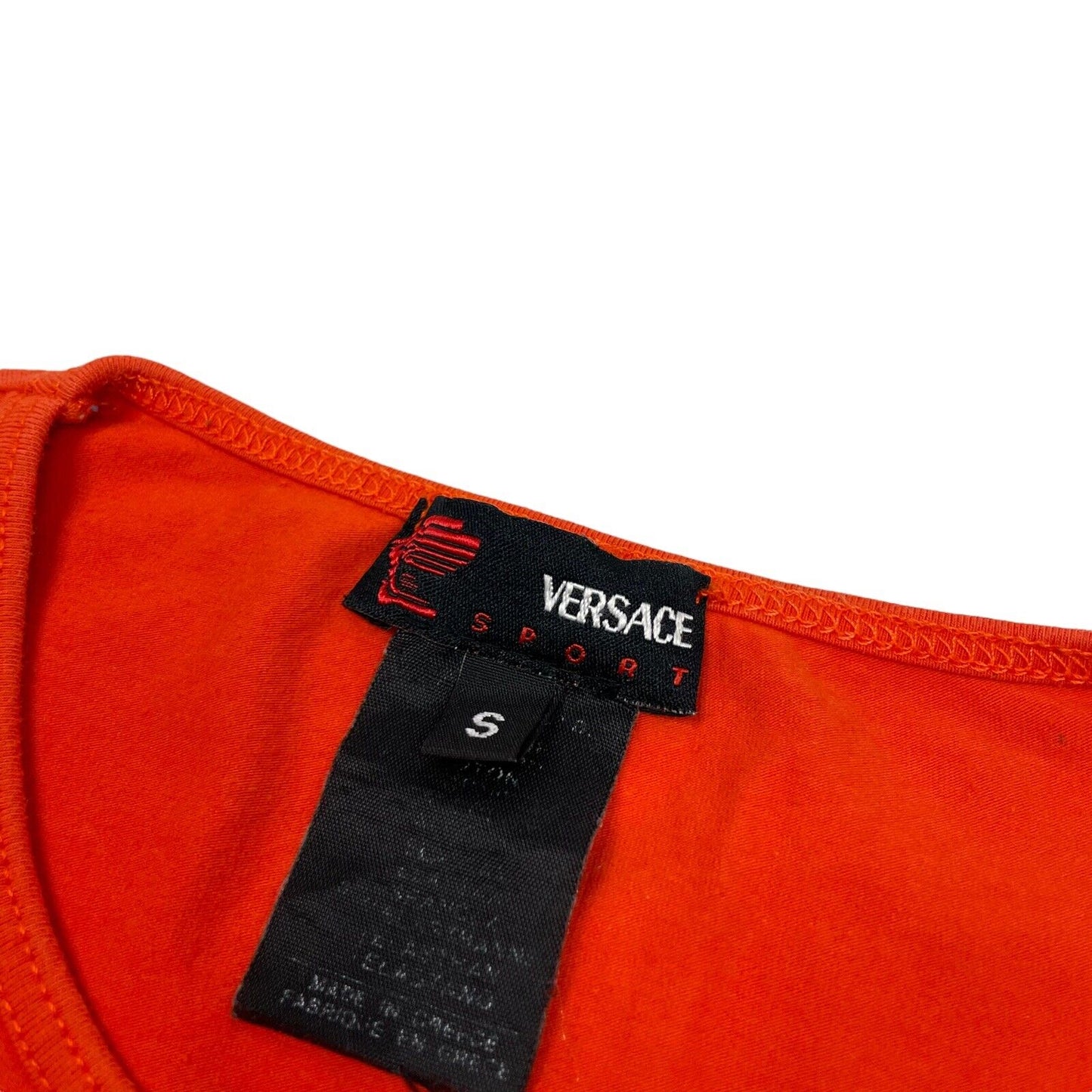 Vintage Versace Sport Long Sleeve Top Orange Womens Small