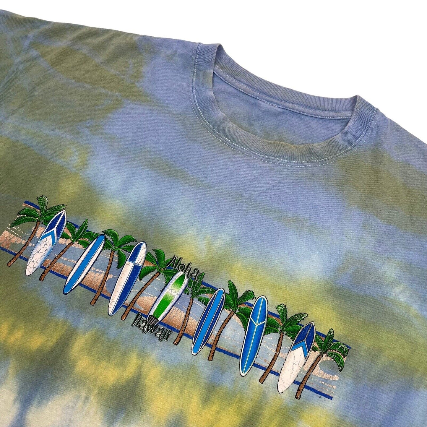 Vintage Hawaii Tie Dye T-Shirt Mens Large Surf Graphic Print