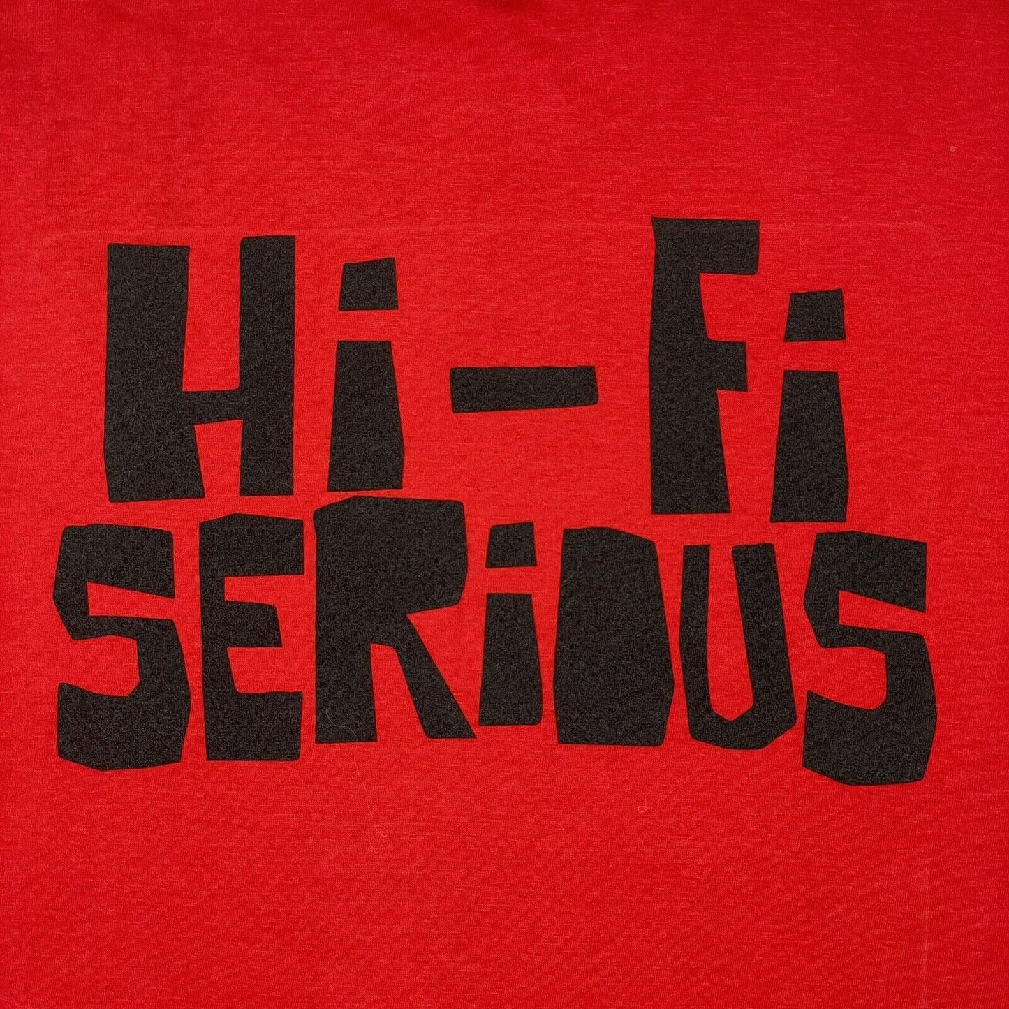 Vintage A Hi-Fi Serious Red T-Shirt British Rock Band Mens Large