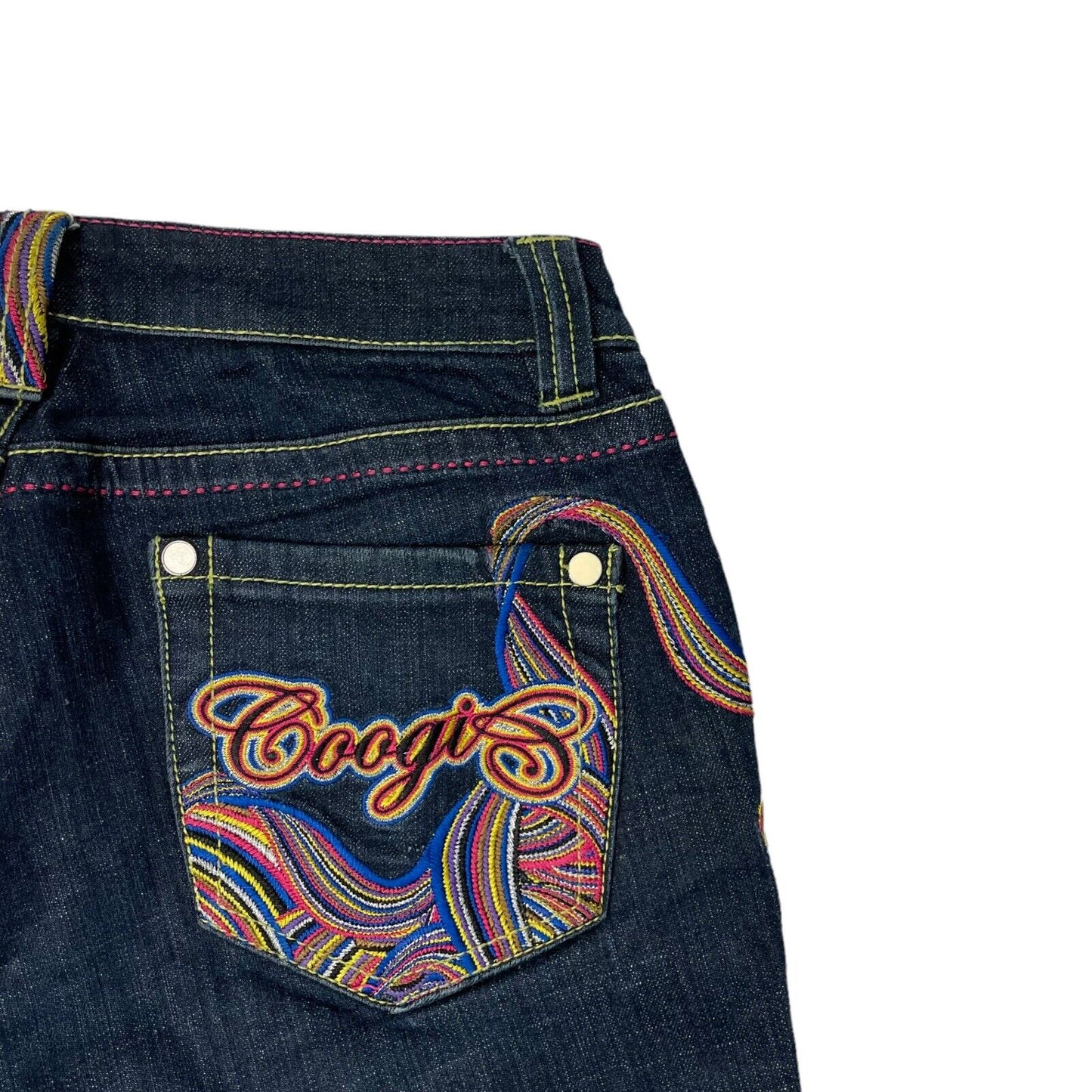 y2k Coogi Jeans Embroidered Women’s Dark Denim 32w 32l