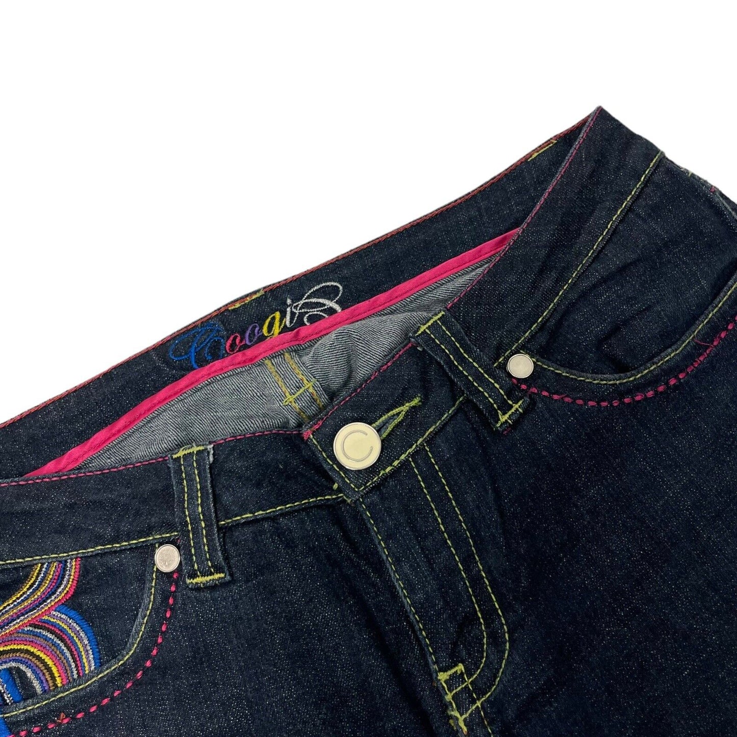 y2k Coogi Jeans Embroidered Women’s Dark Denim 32w 32l