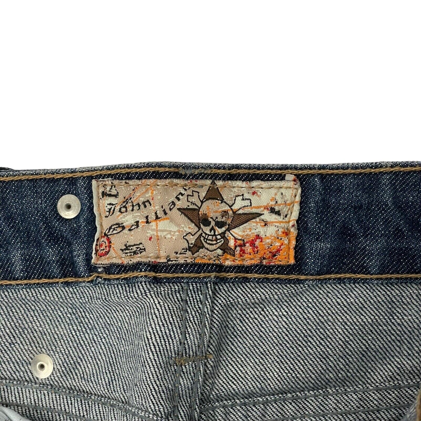 Vintage Rare John Galliano Jeans 28w 33l Blue Denim