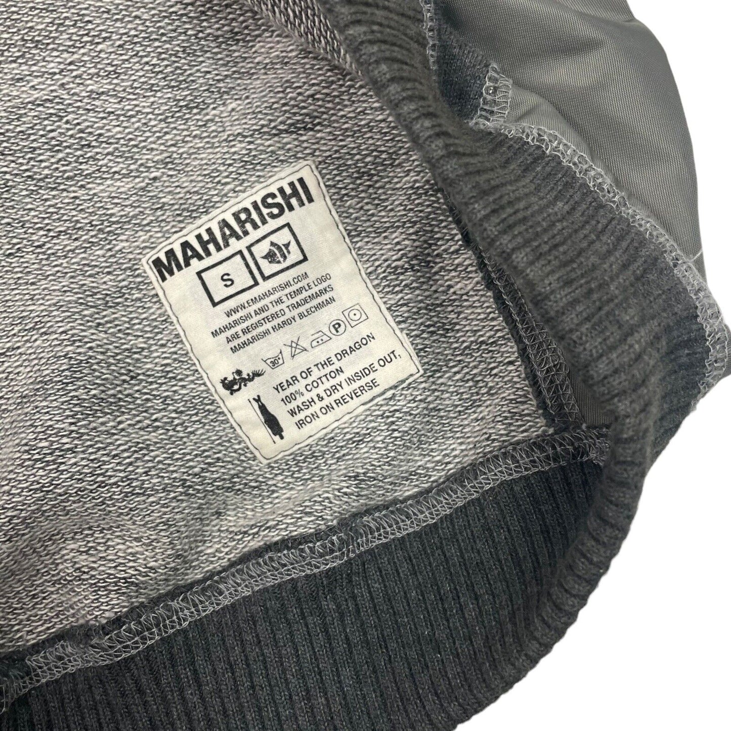 Vintage Maharishi Crew Neck Jumper Grey Mens Small