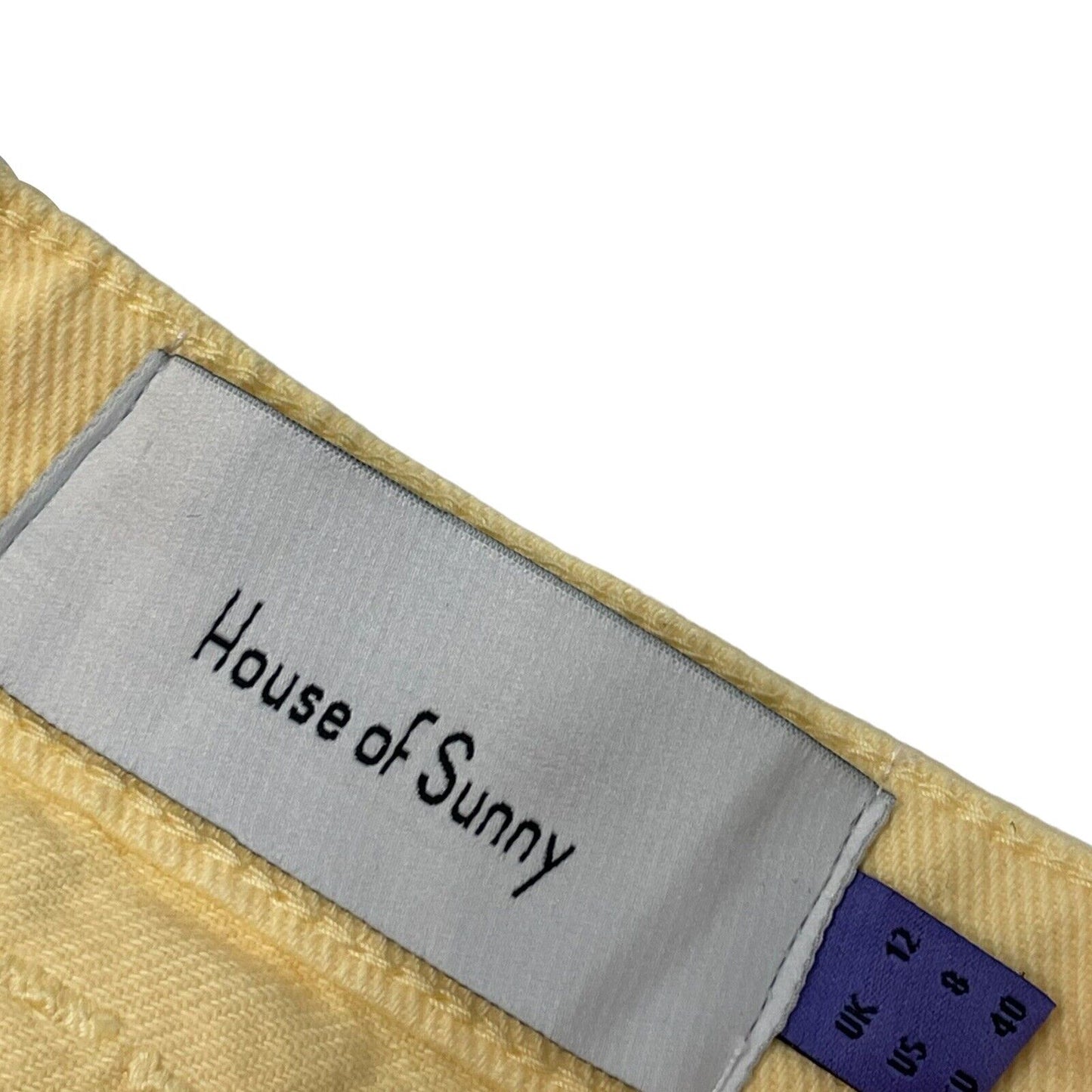 House Of Sunny Trousers Yellow Womens UK12 Vol16