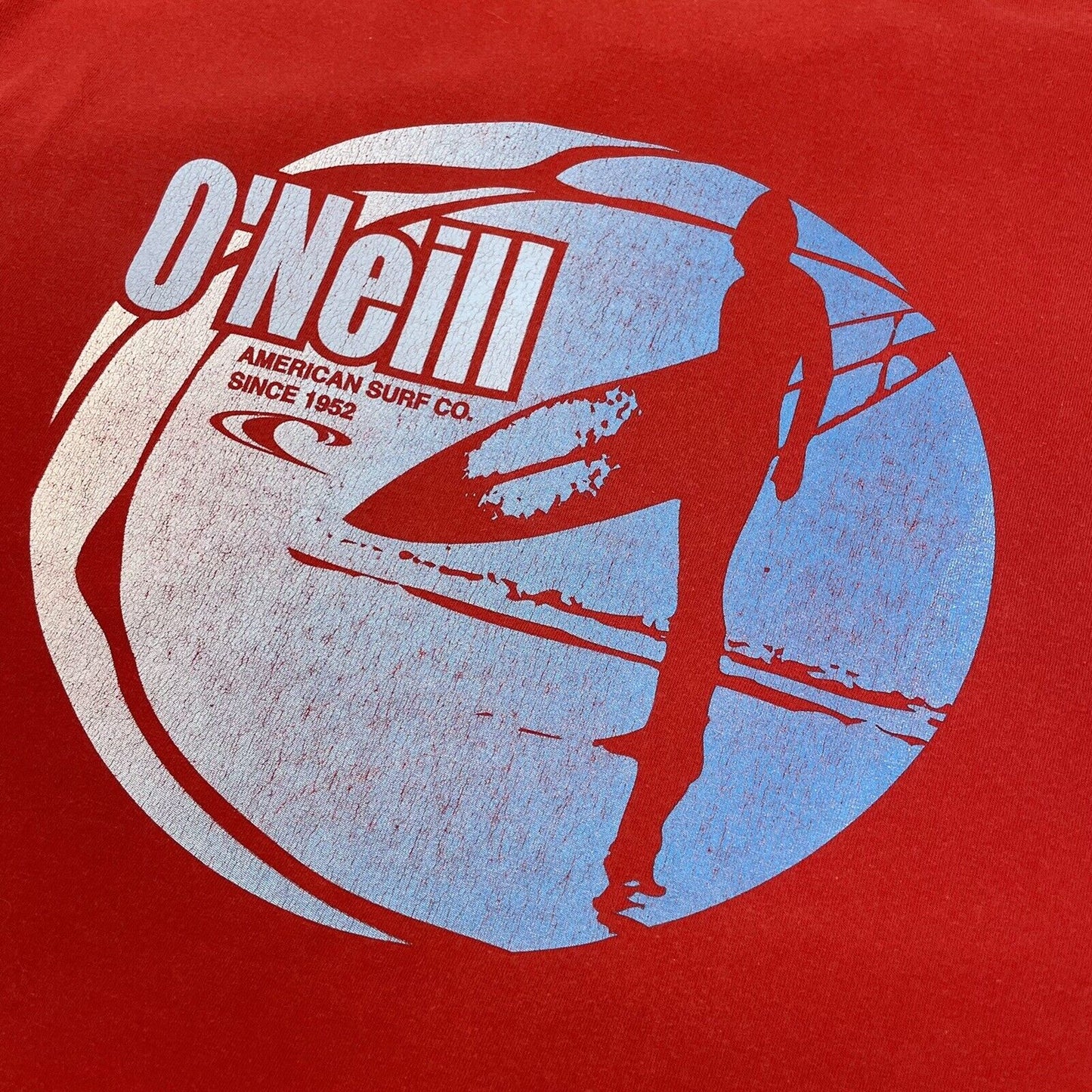 Vintage O’Neill T-Shirt Mens Medium Red Surfing Graphic Print