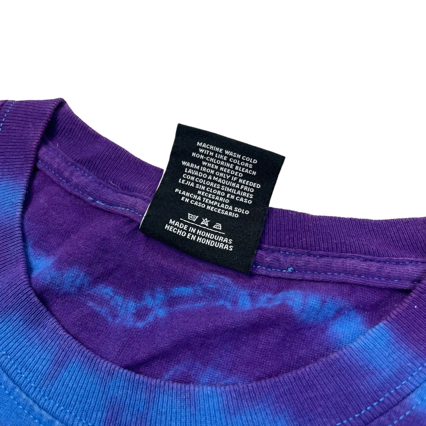 HUF x James Jarvis Long Sleeve T-Shirt Mens Small Tie Dye Blue And Purple