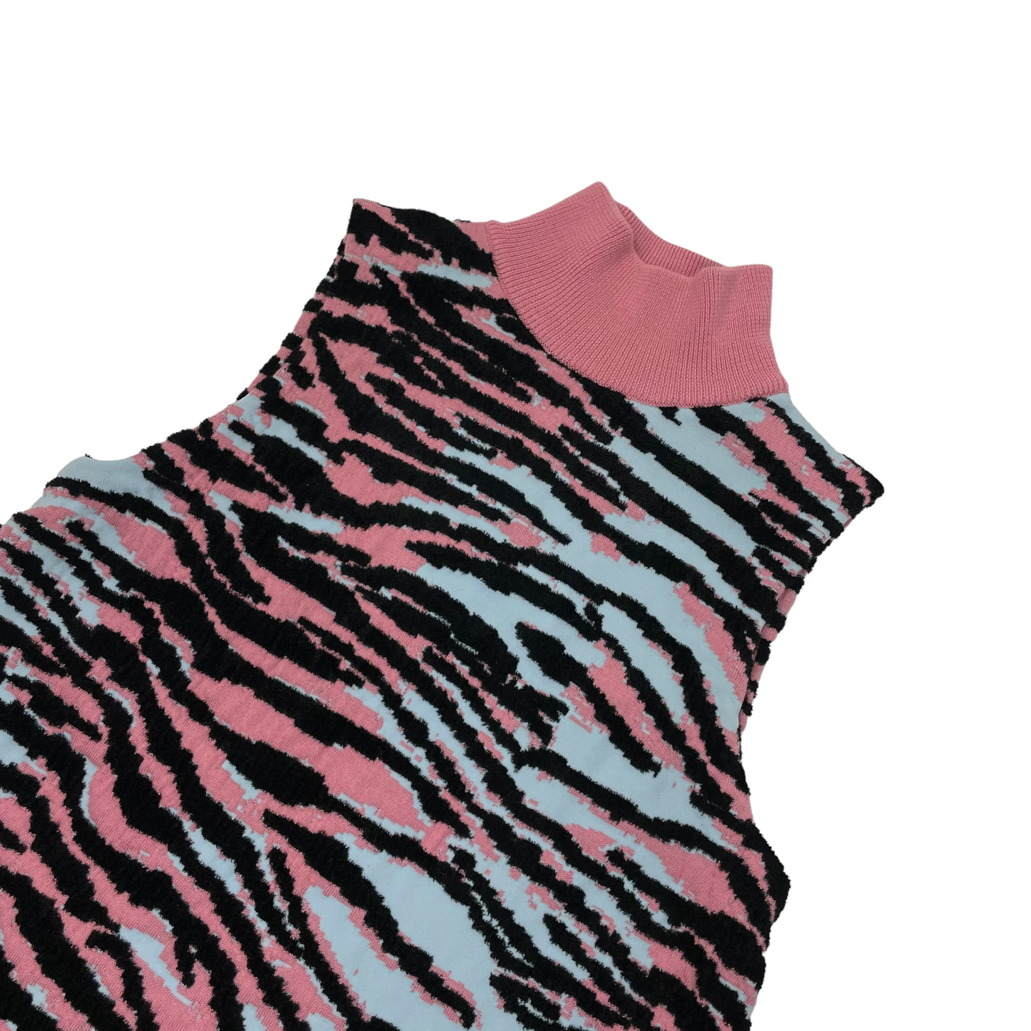 AW16 Kenzo X H&M Knit Dress Tiger Print Pink And Black Womens Small