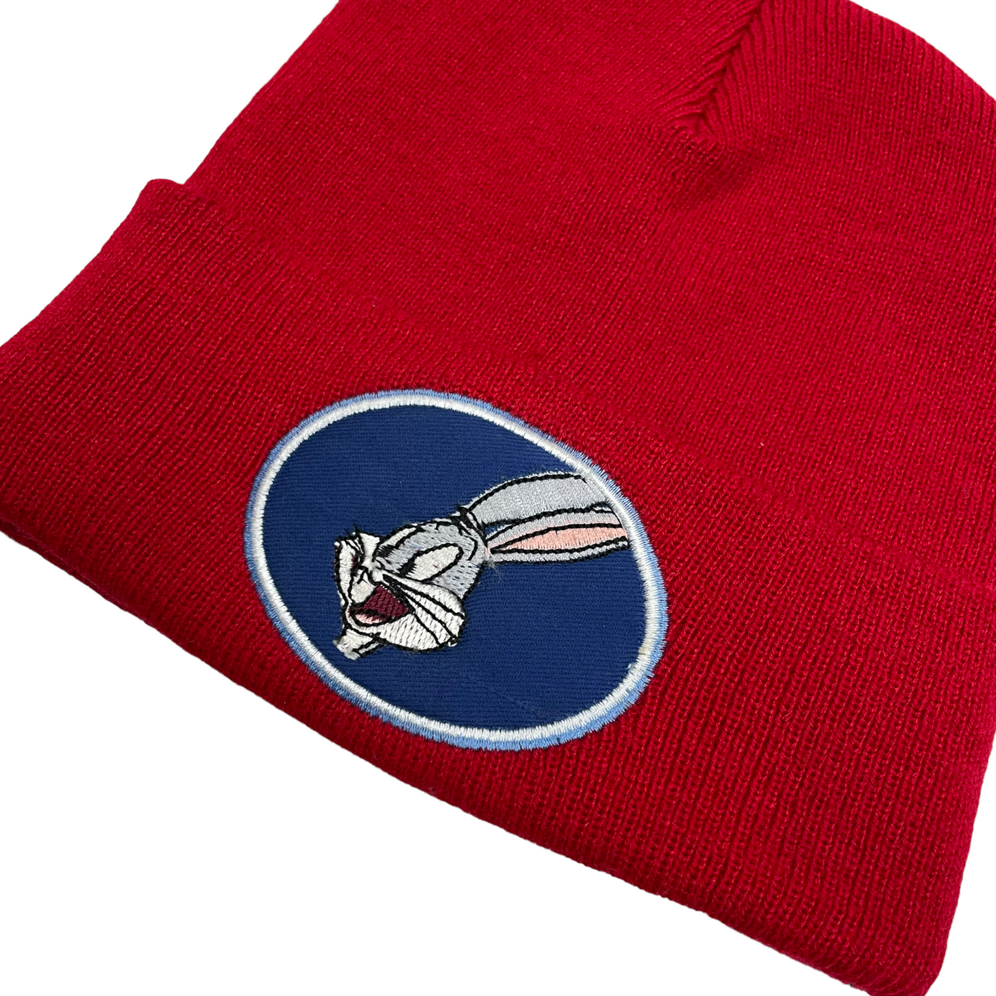 Vintage Bugs Bunny Beanie Red Adults OSFA Embroidered Looney Tunes Warner Bros