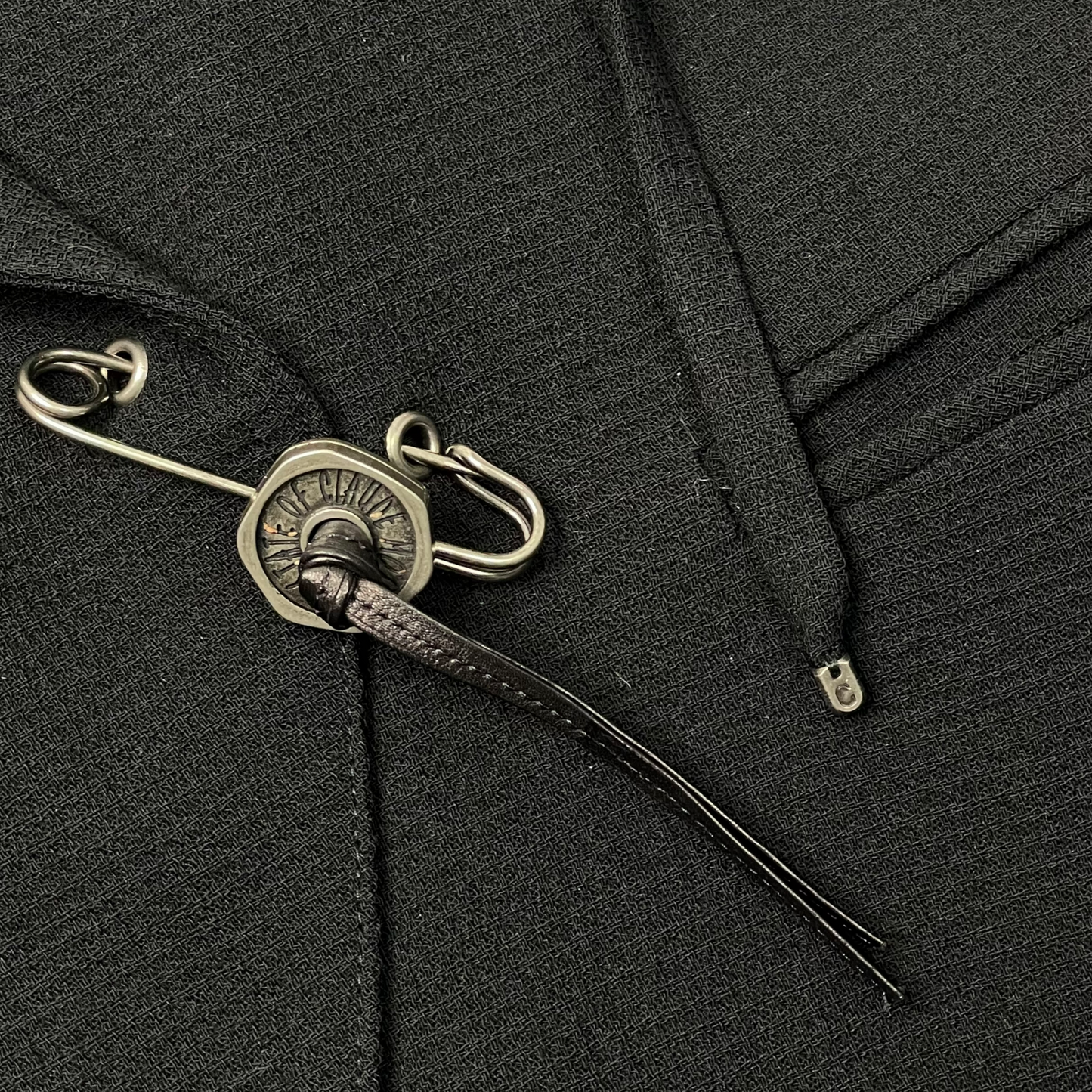 Vintage State Of Claude Montana Black Safety Pin Blazer Jacket UK12 Italian Made